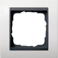 Установочная рамка Gira Event Белого матового цвета с промежуточной рамкой "антрацит"