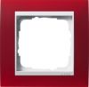 Установочная рамка Gira Event Opaque Красного цвета с промежуточной рамкой белого глянцевого цвета
