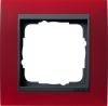 Установочная рамка Gira Event Opaque Красного цвета с промежуточной рамкой "антрацит"