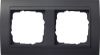 Установочная рамка Gira Event "Антрацит" с промежуточной рамкой "антрацит"