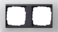 Установочная рамка Gira Event Opaque Белого цвета с промежуточной рамкой "антрацит"