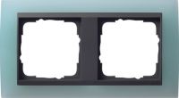 Установочная рамка Gira Event Opaque Салатового цвета с промежуточной рамкой "антрацит"