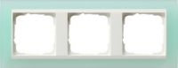 Установочная рамка Gira Event Opaque Салатового цвета с промежуточной рамкой белого глянцевого цвета