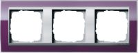 Установочная рамка Gira Event Clear Фиолетового цвета с промежуточной рамкой "алюминий"