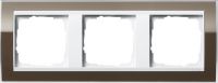 Установочная рамка Gira Event Clear Коричневого цвета с промежуточной рамкой белого глянцевого цвета
