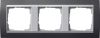 Установочная рамка Gira Event "Антрацит" с промежуточной рамкой "алюминий"