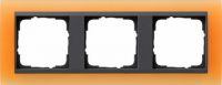 Установочная рамка Gira Event Opaque Оранжевого цвета с промежуточной рамкой "антрацит"