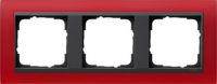 Установочная рамка Gira Event Opaque Красного цвета с промежуточной рамкой "антрацит"