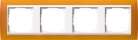 Установочная рамка Gira Event Opaque Янтарного цвета с промежуточной рамкой белого глянцевого цвета