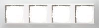 Установочная рамка Gira Event Opaque Белого цвета с промежуточной рамкой белого глянцевого цвета