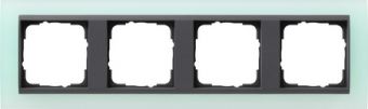 Установочная рамка Gira Event Opaque Салатового цвета с промежуточной рамкой "антрацит"