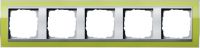 Установочная рамка Gira Event Clear Зеленого цвета с промежуточной рамкой "алюминий"