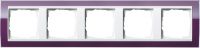 Установочная рамка Gira Event Clear Фиолетового цвета с промежуточной рамкой белого глянцевого цвета