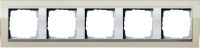 Установочная рамка Gira Event Clear Песочного цвета с промежуточной рамкой "алюминий"