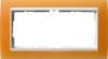 Установочная рамка Gira Event Opaque Оранжевого цвета с промежуточной рамкой белого глянцевого цвета