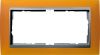 Установочная рамка Gira Event Opaque Янтарного цвета с промежуточной рамкой "алюминий"