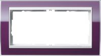 Установочная рамка Gira Event Clear Фиолетового цвета с промежуточной рамкой белого глянцевого цвета