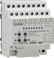 Реле/устройство управления жалюзи Instabus KNX/EIB, 4-канальное 230/24-48 В, с ручным управлением