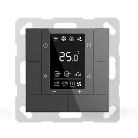 GVS KNX Multi-function Thermostat, 55mm (Matt Finish) CHTPB-04/00.2.01