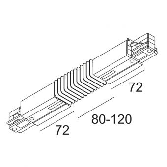 TRACK DIM CORNER 60° - 300° W