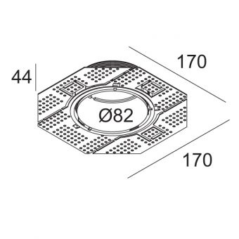 MOUNTING KIT R82 TRIMLESS O.F.A.