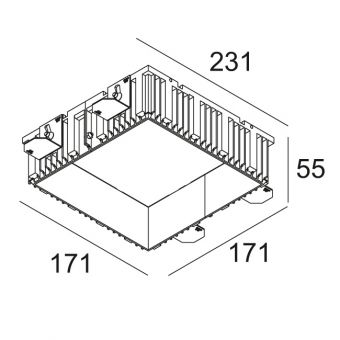 GRID IN TRIMLESS 1 MOUNTING KIT