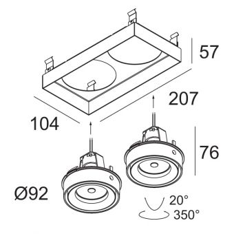 MINIGRID IN TRIMLESS 2 FRAME W