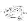 SUPERNOVA XS RECESSED 260 DIM1 W