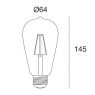 LED FILAMENT T64 E27 7W 2700K