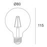 LED FILAMENT GL80 E27 7W 2700K