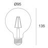 LED FILAMENT GL95 E27 7W 2700K