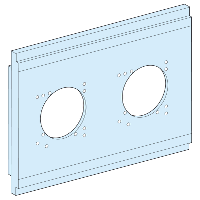 ПЛАТА ДЛЯ ПРОМ. РОЗЕТОК, 2 ОТВЕРСТИЯ 70 Х 85 ММ