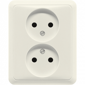 2-gang socket, 2-pole without earth 16 A / 250 V ~, 5010 U