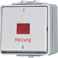 Выключатель одноклавишный, «Heizung» 10 AX / 250 В ~, 602 HW