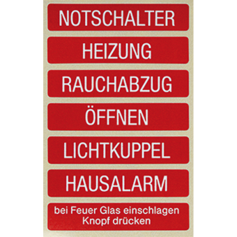 Adhesive labels with inscription, 60 FO