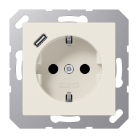 SCHUKO® socket with USB charger, A 1520-18 C