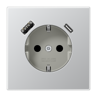 SCHUKO® socket with USB charger, AL 1520-15 CA