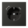 SCHUKO® socket with USB charger, AL 1520-15 CA AN
