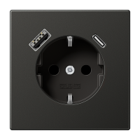 SCHUKO® socket with USB charger, AL 1520-15 CA AN