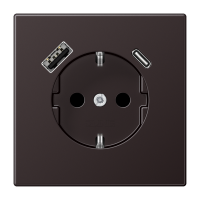 SCHUKO® socket with USB charger, AL 1520-15 CA D-L