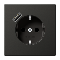 SCHUKO® socket with USB charger, AL 1520-18 A AN