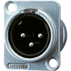 XLR connector with panel housing, CXLR-S