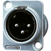 XLR connector with panel housing, CXLR-S