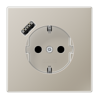 SCHUKO® socket with USB charger, ES 1520-18 A-L