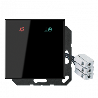 Hotel centre plate (glass) with LED unit 24 V, corridor unit, LS CU KO6 M 24 SW