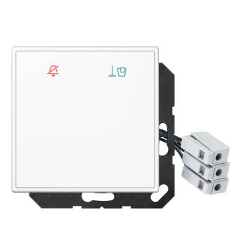 Hotel centre plate (glass) with LED unit 24 V, corridor unit, LS CU KO6 M 24 WW