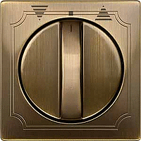 ЦЕНТР. ПЛАТА ВЫКЛ. УПРАВ. ЖАЛЮЗИ ПОВОРОТНОГО, SYSTEM DESIGN, ЦВЕТ АНТИЧНАЯ ЛАТУН