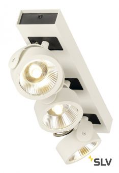 KALU 3 LED светильник накладной 47Вт с LED 3000К, 3000лм, 3х 60°, белый/ черный