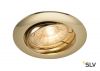 PIKA ROUND TURNO QPAR51 светильник встраиваемый для лампы GU10 50Вт макс., латунь