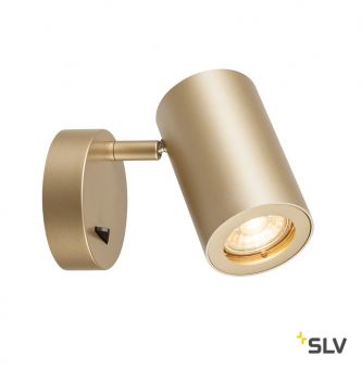 ENOLA_B SINGLE SPOT светильник накладной для лампы GU10 50Вт макс., с выключателем, латунь